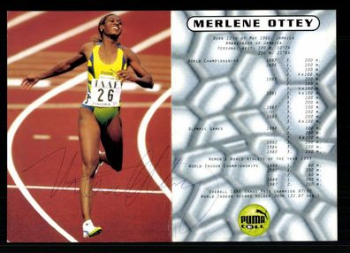 Merlene Ottey Autogrammkarte Original Signiert Leichtathletik ## BC G 26659