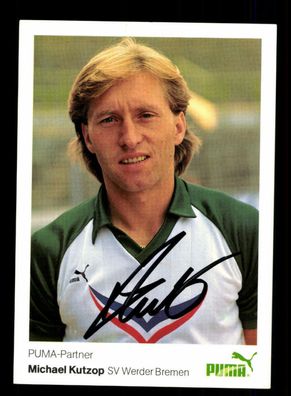 Michael Kutzop Autogrammkarte Werder Bremen 1984-85 Original Signiert