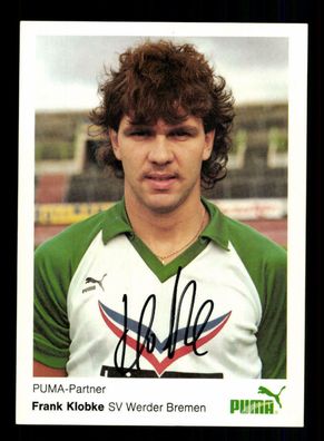 Frank Klobke Autogrammkarte Werder Bremen 1984-85 Original Signiert