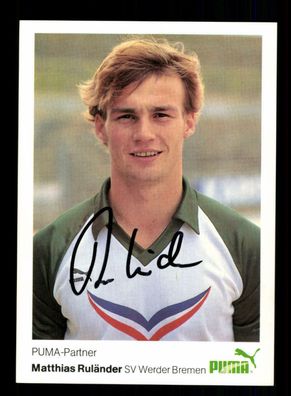 Matthias Ruländer Autogrammkarte Werder Bremen 1984-85 Original Signiert