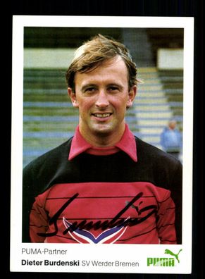 Dieter Burdenski Autogrammkarte Werder Bremen 1985-86 Original Signiert
