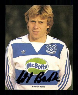 Helmut Balke Autogrammkarte MSV Duisburg 1983-84 1. Karte Original Signiert