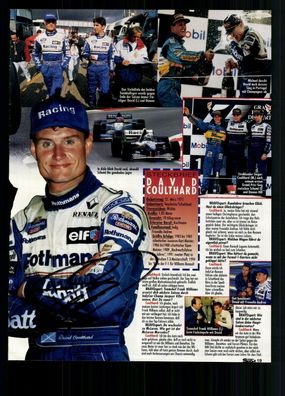 David Coulthard Original Signiert Formel 1 Fahrer 1994-2008 ## G 27203