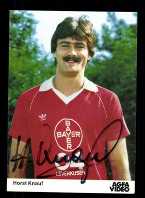 Horst Knauf Autogrammkarte Bayern Leverkusen 1982-83 Original Signiert