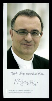 Frank Otfried July Landesbischof Autogrammkarte Original Signiert # BC G 27994