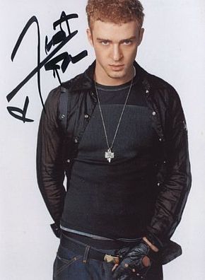 Original Autogramm JUSTIN Timberlake auf Foto