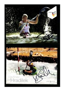12 Autogrammkarten Kajak Original Signiert ## K 1094