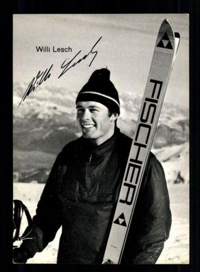 Willi Lesch Autogrammkarte Original Signiert Ski Alpine