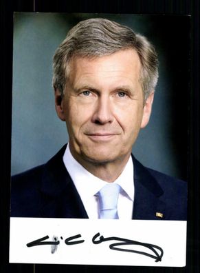 Christian Wulff Autogrammkarte Original Signiert Bundespräsident # BC 163754