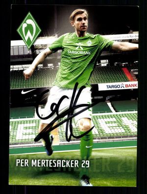 Per Mertesacker Autogrammkarte Werder Bremen 2011-12 Original Signiert