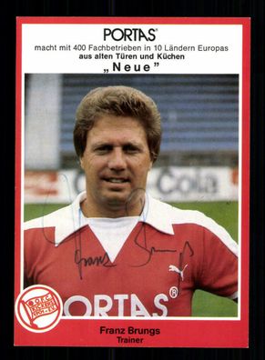 Franz Brungs Autogrammkarte Kickers Offenbach 1981-82 Original Signiert