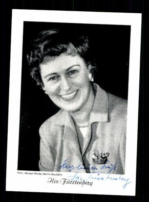 Ilse Fürstenberg Autogrammkarte Original Signiert # BC 101399