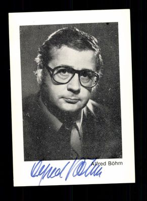Alfred Böhm Autogrammkarte Original Signiert# BC 101213