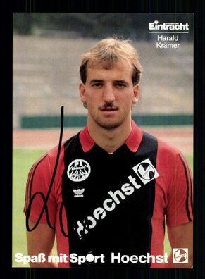 Harald Krämer Autogrammkarte Eintracht Frankfurt 1986-87 Original Signiert