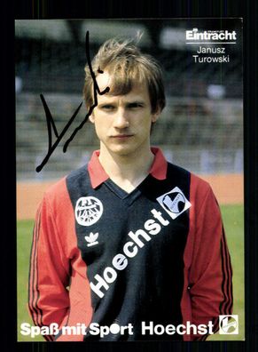 Janusz Turowski Autogrammkarte Eintracht Frankfurt 1986-87 Original Signiert