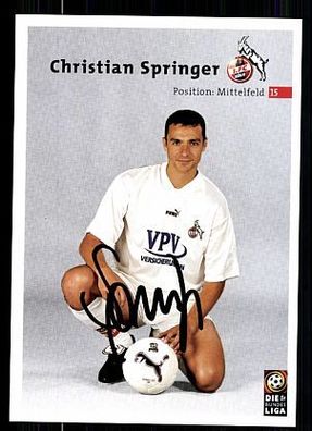 Christian Springer 1. FC Köln 2000/01 Autogrammkarte + A 63800