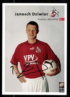 Janosch Dziwior 1 FC Köln 2001-02 Autogrammkarte + A 63783