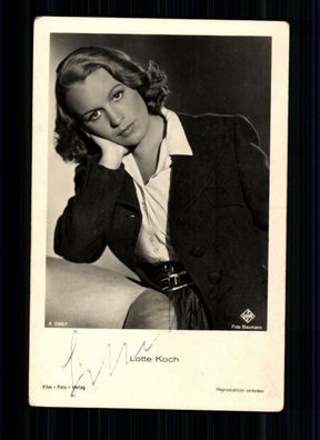Lotte Koch Film-Foto Verlag Autogrammkarte Original Signiert TOP## BC 1091