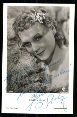Hilde v. Stolz Film Foto Verlag Autogrammkarte Original Signiert ## BC 12657