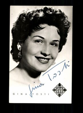 Gina Tosti Telefunken Autogrammkarte Original Signiert # BC 141885
