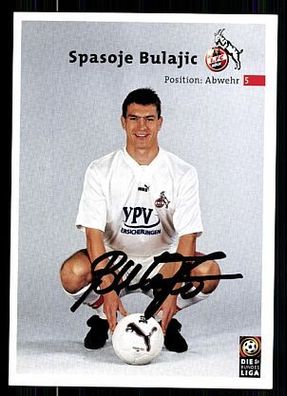 Spasoje Bulajic 1. FC Köln 2000/01 Autogrammkarte + A 63821