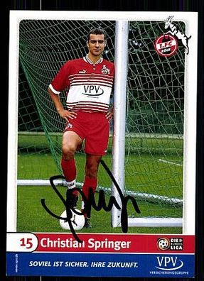 Christian Springer 1 FC Köln 1999-00 Autogrammkarte + A 63825