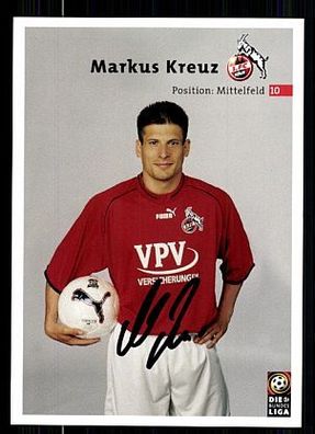 Markus Kreuz 1. FC Köln 2001/02 Autogrammkarte + A 63788