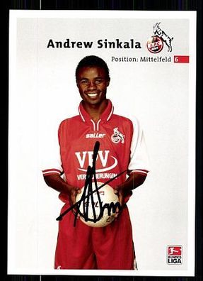 Andrew Sinkala 1. FC Köln 2002-03 Autogrammkarte + A 63750