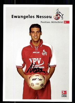 Ewangelos Nessou 1. FC Köln 2002/03 Autogrammkarte + A 63755