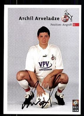 Archil Arveladze 1. FC Köln 2000/01 Autogrammkarte + A 63798