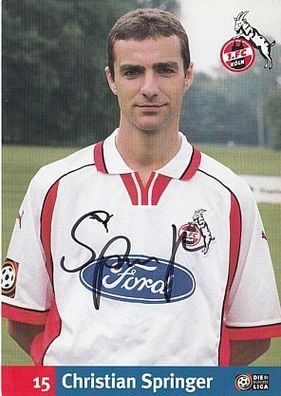 Christian Springer 1 FC Köln 1998-99 Autogrammkarte + A 63842