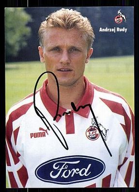 Andrzej Rudy 1. FC Köln 1994-95 Autogrammkarte + A 63930
