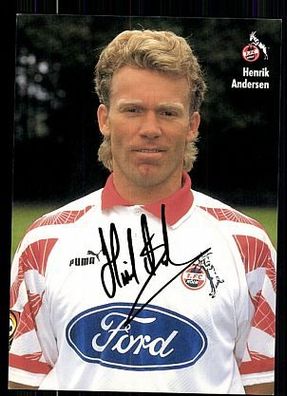 Henrik Andersen 1. FC Köln 1996-97 Autogrammkarte + A 63880
