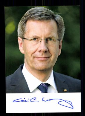 Christian Wulff Autogrammkarte Original Signiert Bundespräsident # BC 126455
