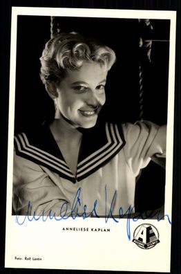 Anneliese Kaplan Kunst und Bild Autogrammkarte Original Signiert ## BC 20951