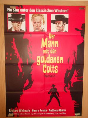 Warlock Der Mann mit dem goldenen Colts Henry Fonda Filmplakat 60x80cm gefaltet