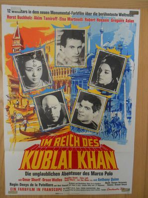 Im Reich des Kublai Khan Omar Sharif Anthony Quinn Filmplakat 60x80cm gefaltet