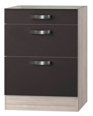 60 cm breit BAYLANGO Kult Küchen-Unterschrank 3 Schubladen »Vigo« Pinie 