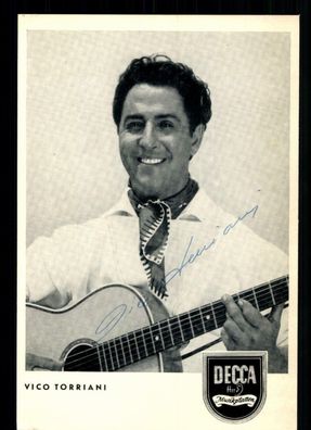 Vico Torriani Decca Autogrammkarte Original Signiert ## BC 33246