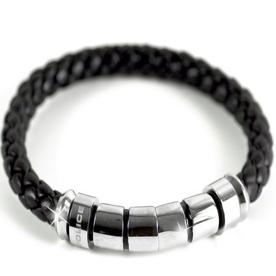 Armbander Schmuck Herren Armband Leder Edelstahl Armreif Schwarz N6w1 Uhren Schmuck Sticisce Sredisce Si