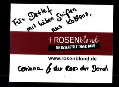 Rosenblond Autogrammkarte Original Signiert ## BC 149556