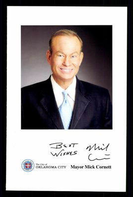 Mick Cornett Bürgermeister Oklahoma City Autogrammkarte Original Sign ## G 25003