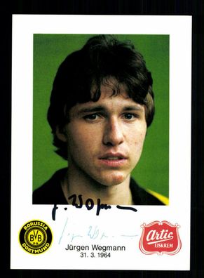 Jürgen Wegmann Autogrammkarte Borussia Dortmund 1984-85 Original Signiert