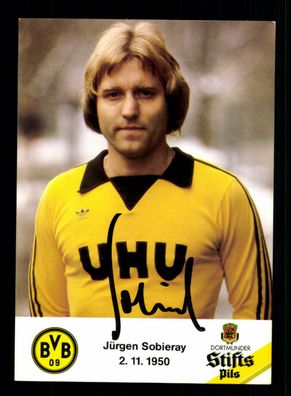 Jürgen Sobieray Autogrammkarte Borussia Dortmund 1981-82 Original Signiert