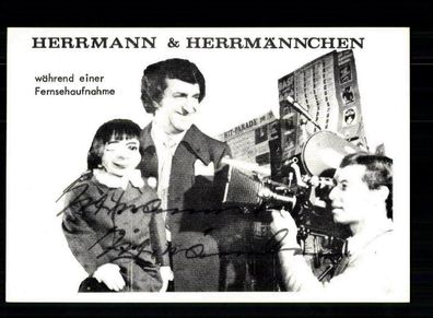 Hermann und Herrmännchen Autogrammkarte Original Signiert ## BC 158043
