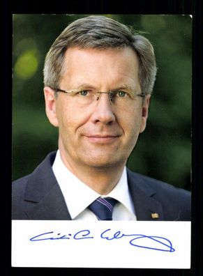 Christian Wulff Autogrammkarte Original Signiert Bundespräsident ## BC 135388