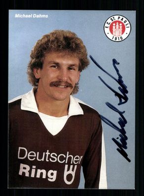 Michael Dahms Autogrammkarte FC St Pauli 1984-85 Original Signiert