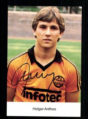 Holger Anthes Autogrammkarte Eintracht Frankfurt 1981-82 Original Signiert + 2