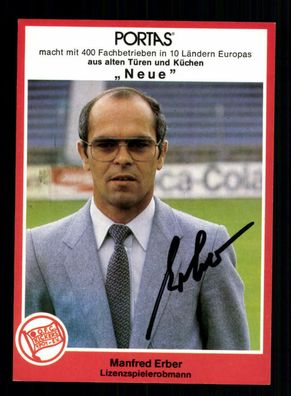 Manfred Erber Autogrammkarte Kickers Offenbach 1981-82 Original Signiert