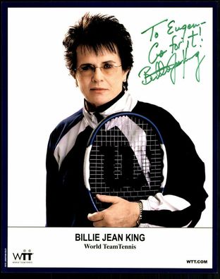 Billie Jean King Autogrammkarte Original Signiert Tennis ## BC G 26589